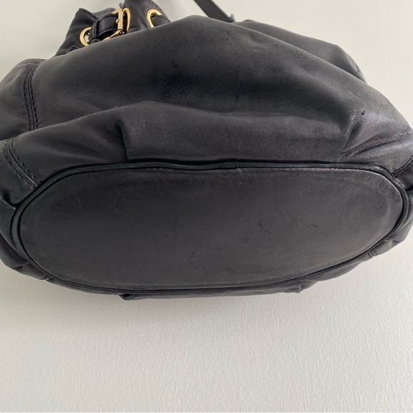 Michael Kors Black Soft Leather, Gold Hardware Shoulder Bag - Picture 14 of 14